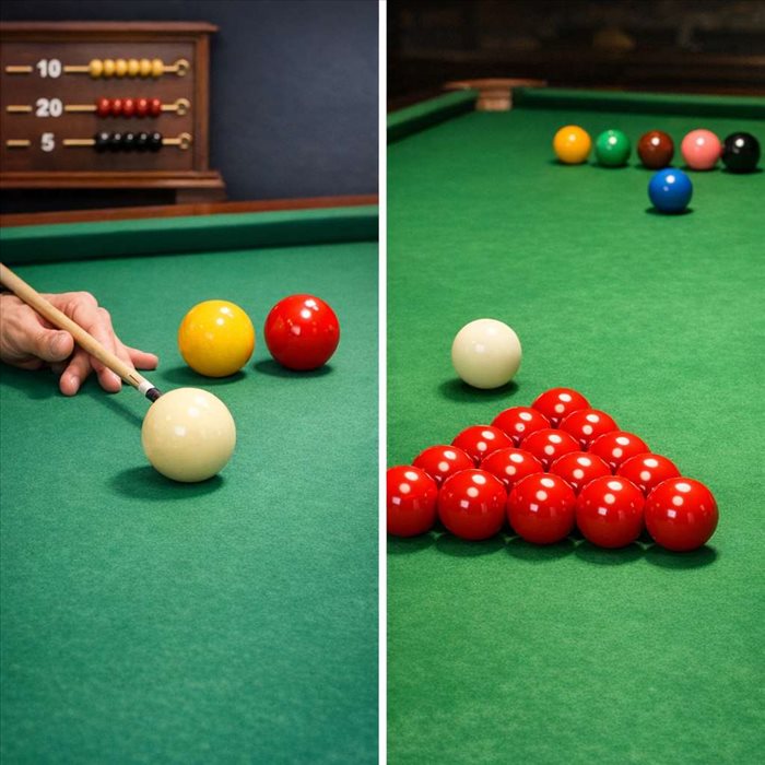 Compter les points au billard français et au snooker