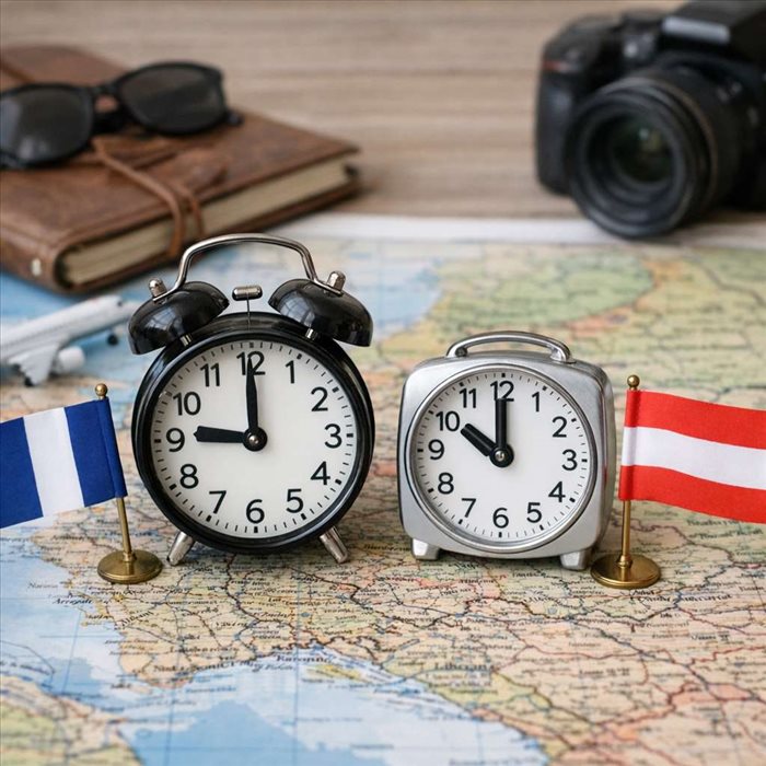 Décalage horaire France-Autriche : heure identique ?