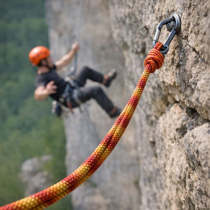 Pourquoi une corde d’escalade s’allonge lors d’une chute ?