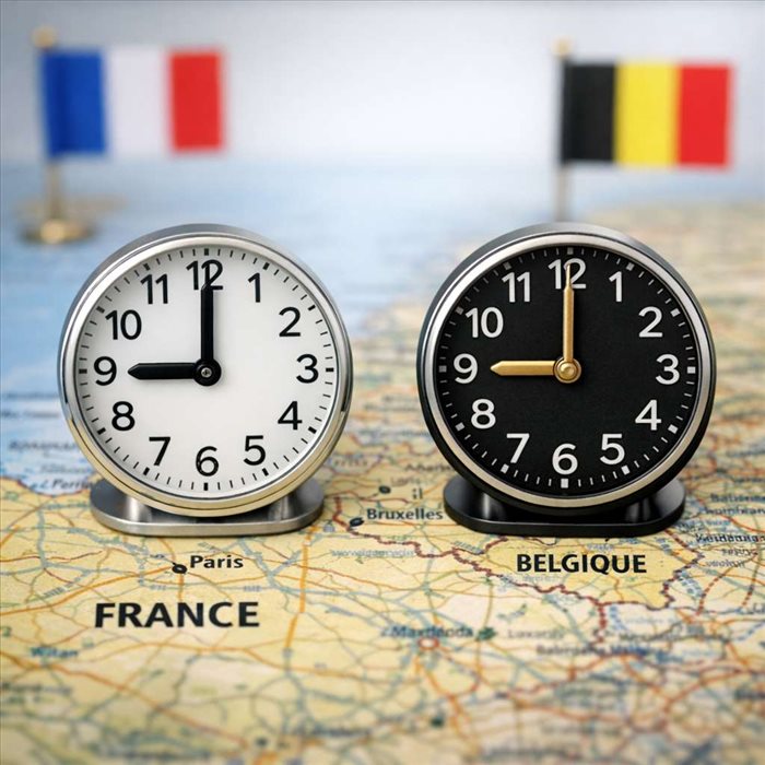 Décalage horaire France-Belgique : heure identique ?