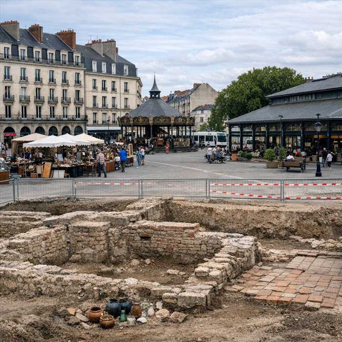 Place Viarme à Nantes : passé commercial et marché
