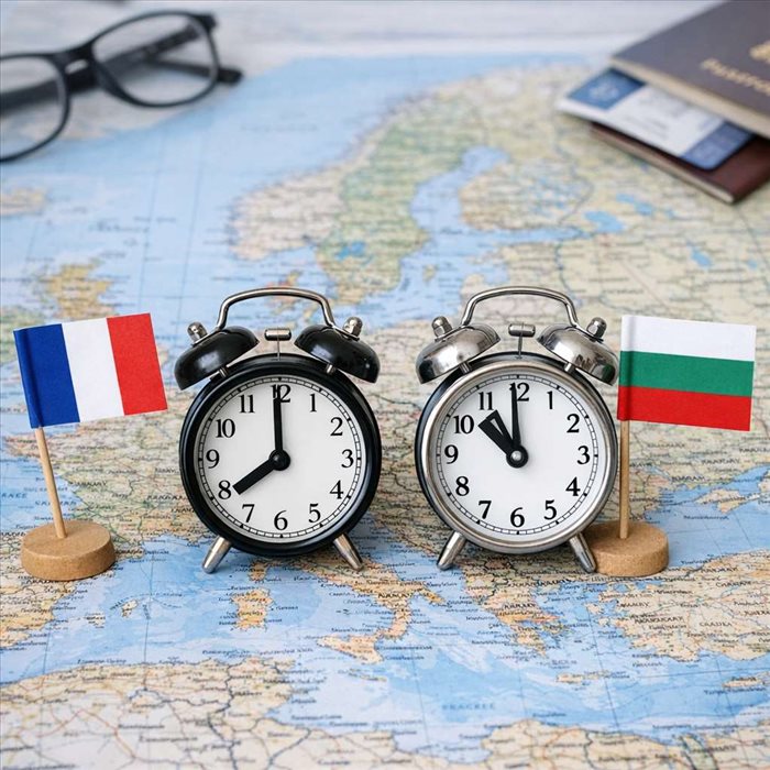 Décalage horaire France-Bulgarie : heure locale et repères