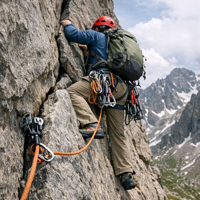 Escalade en terrain d’aventure : définition, matériel et sécurité