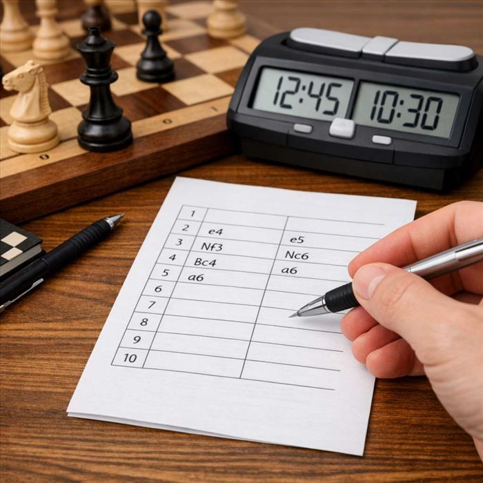 Comment noter une partie d'échecs avec la notation officielle ?